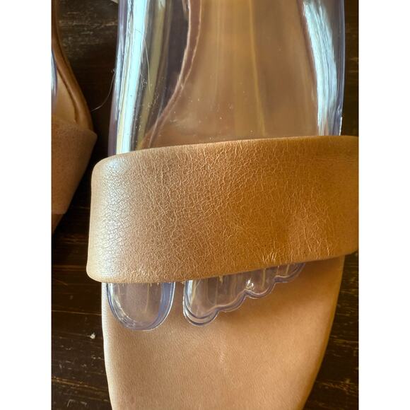 Nisolo Sz 8.5 Women's Leather Block Heeled  Adjustable Ankle Strap in Pink NEW! - Picture 6 of 9